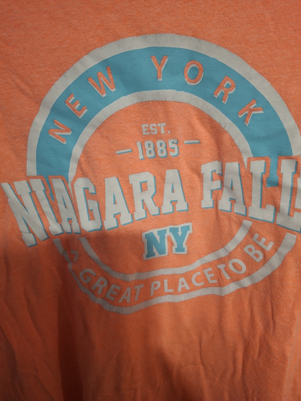 Niagara Falls NY Woman Orange Graphic Tee